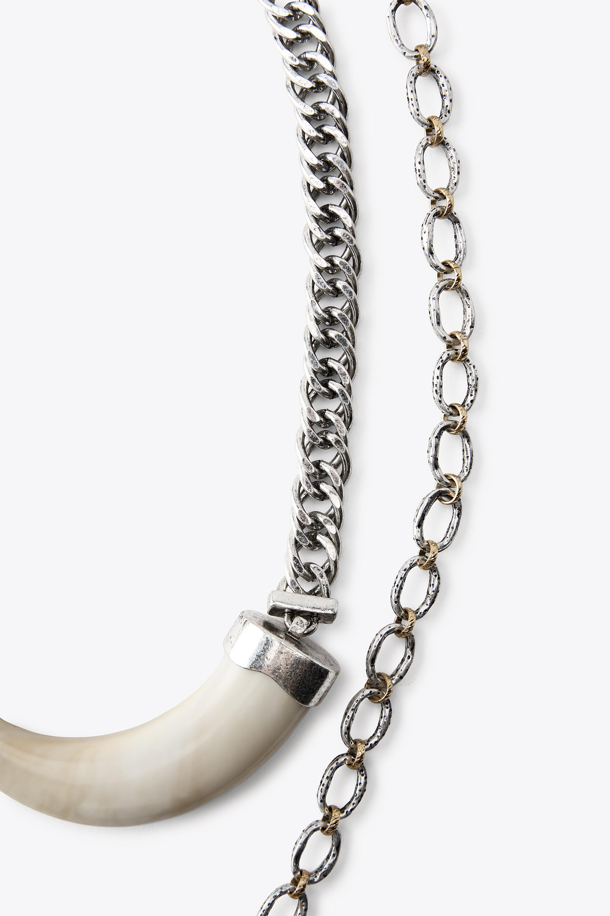 PACK OF 2 HORN AND CHARM NECKLACES | Zara US