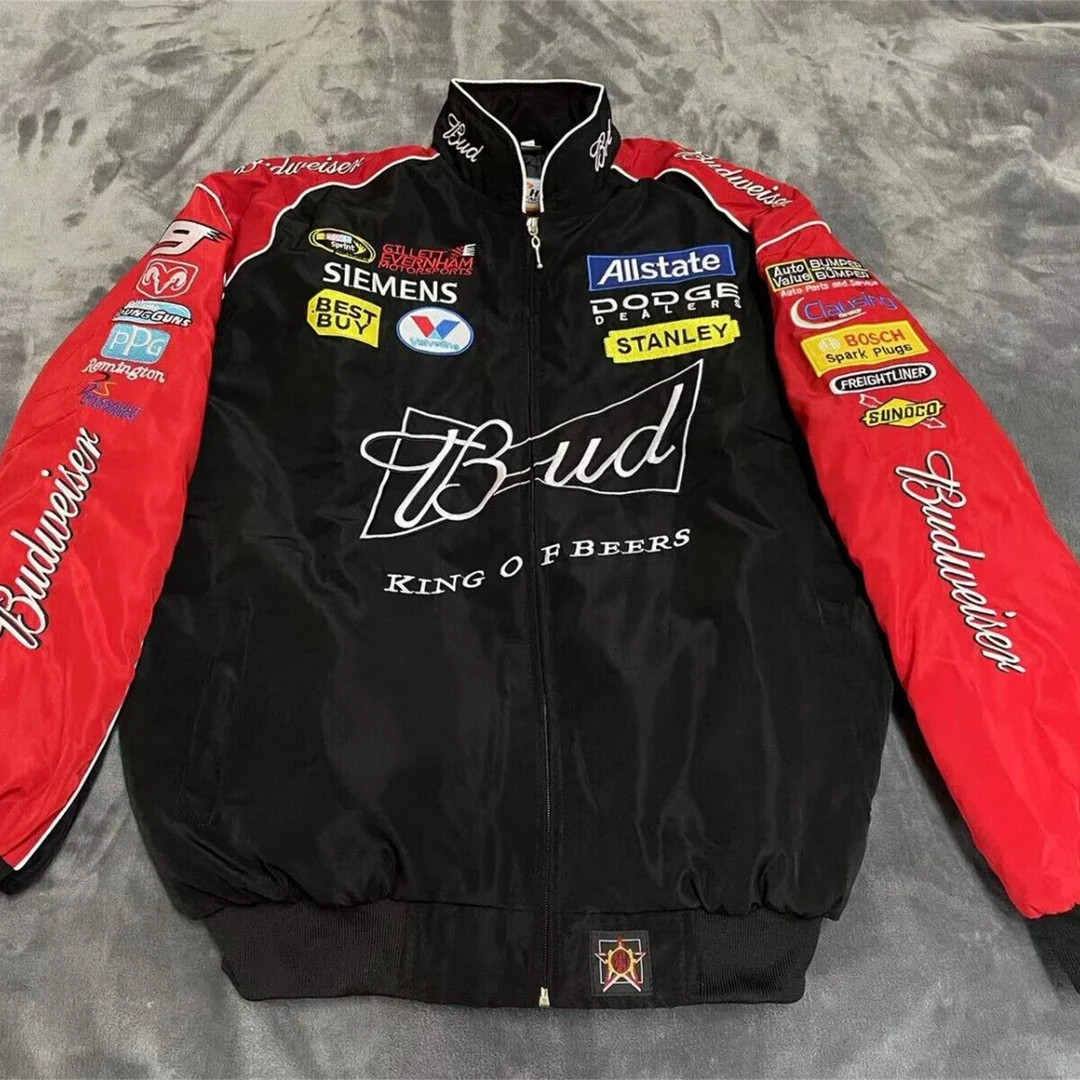 F1 Budweiser Racing Jacket, Budweiser Racing Flight Jacket F1, Oversized Jacket, Street Style, 90... | Etsy (US)