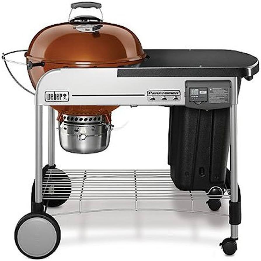 Weber Performer Deluxe Charcoal Grill, 22-Inch, Touch-N-Go Gas Ignition System, Copper | Amazon (US)