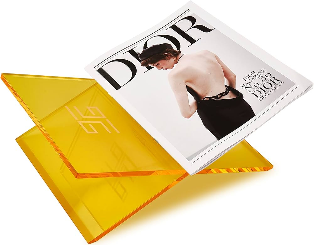 Honygebia Gold Acrylic Book Stands - Cross Frame Acrylic Book Holder, Open Bookstand for Display ... | Amazon (US)