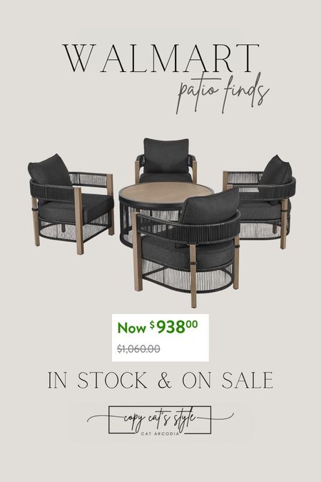 Walmart Patio Set on Sale!
Black outdoor chairs and table

#LTKsalealert #LTKSeasonal #LTKhome
