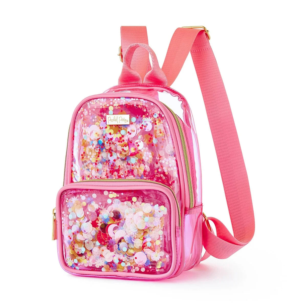 Mini Pink Confetti Clear Backpack | Packed Party