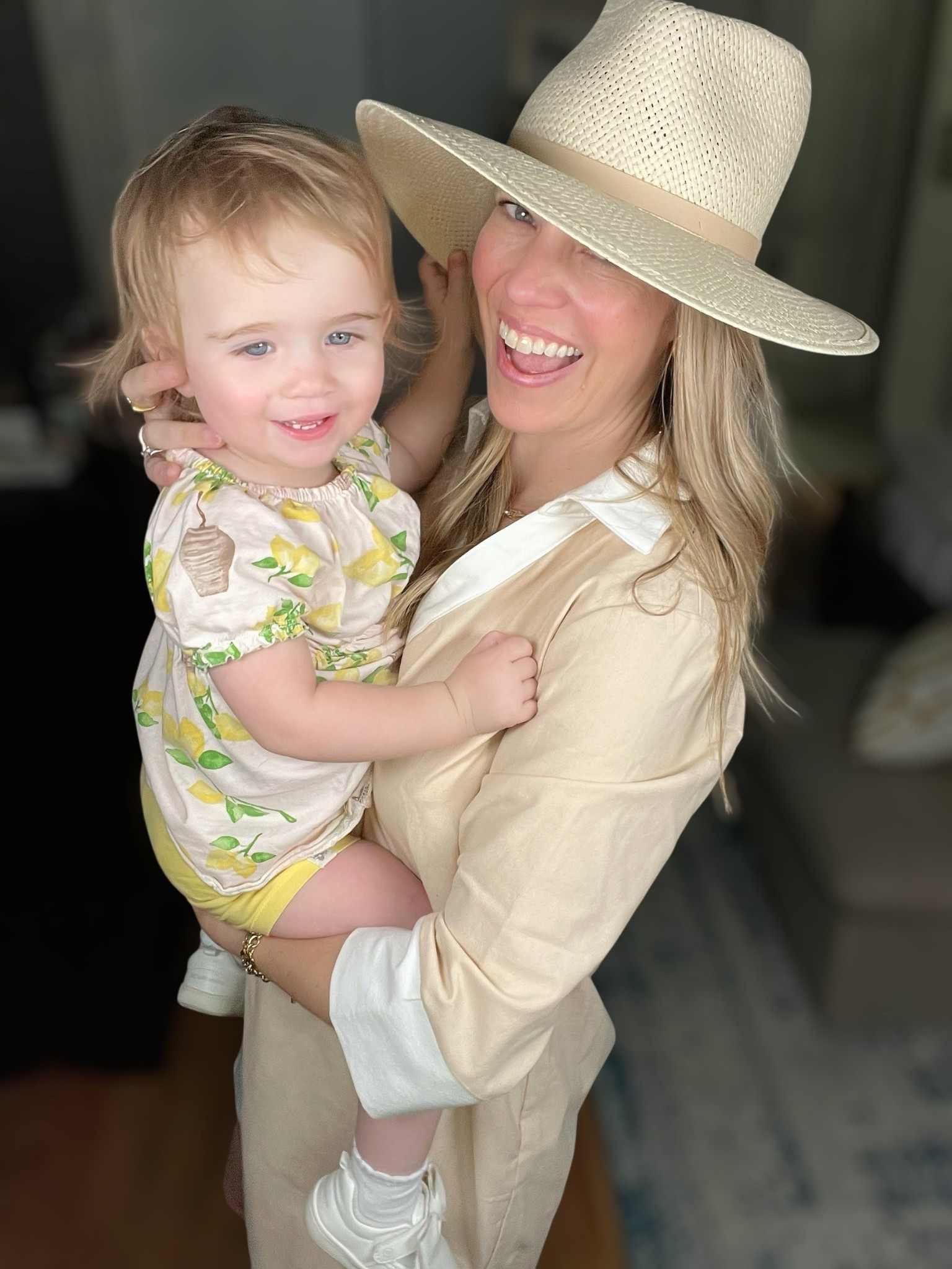 PREPPYREBEL saves in Melinda Maria ☀️ Effortless everyday style with a side of sweetness! This under-$40 Amazon shirt dress in khaki is the perfect neutral for warm-weather days. Lightweight, comfortable, and elevated with crisp white contrast trim 🤍—I love how easy it is to dress up or down. Wearing size 6–8!

👒 Topped it with my favorite Janessa Leone Sherman Hat—a luxe packable straw fedora that adds instant polish and sun protection. I kept the accessories classic with gold jewelry, bow slides 🎀, and my Heaven Mayhem Prize Earrings in Cream for a vintage-inspired touch ✨.

🍋 And how cute is baby girl in her lemon print romper?! Mommy-and-me perfection!

#AmazonDress #MommyAndMeStyle #NeutralChic #JanessaLeone #SummerStyle #PreppyMomStyle #HeavenMayhem #LTKunder50 #LTKbaby #EasyChicStyle 🍋👒💛🍼👩‍👧🎀


#LTKFindsUnder50 #LTKKids #LTKFindsUnder100 #LTKBaby