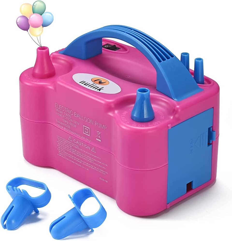 NuLink Electric Portable Dual Nozzle Balloon Blower Pump Inflation for Decoration, Party [110V~12... | Amazon (US)
