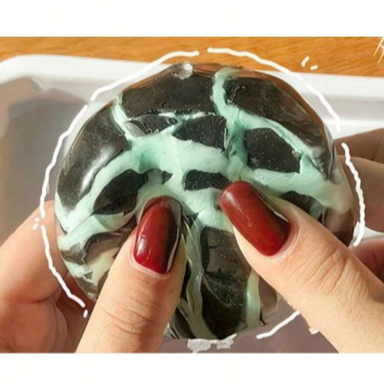 1pc Handmade Mint Dark Chocolate Stress Relief Squeeze Ball, Soft Texture, Anti-Anxiety Toy, Slow Rebound Blue Coconut Oil Handmade Ball, Suitable For Anxiety, Soft Squeeze Toy, Suitable For Men & Women, Party Favor, Perfect Gift, Ideal Holiday Gift, Easter Gift, Party Bag Filler (Color May Vary Slightly Due To Batch Difference) | SHEIN