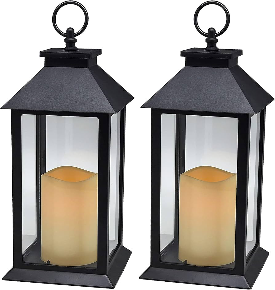YAKii Hanging Glass Panes Lantern Portable Led Candle Light Operated by 3AAA Battery Use for Gard... | Amazon (US)