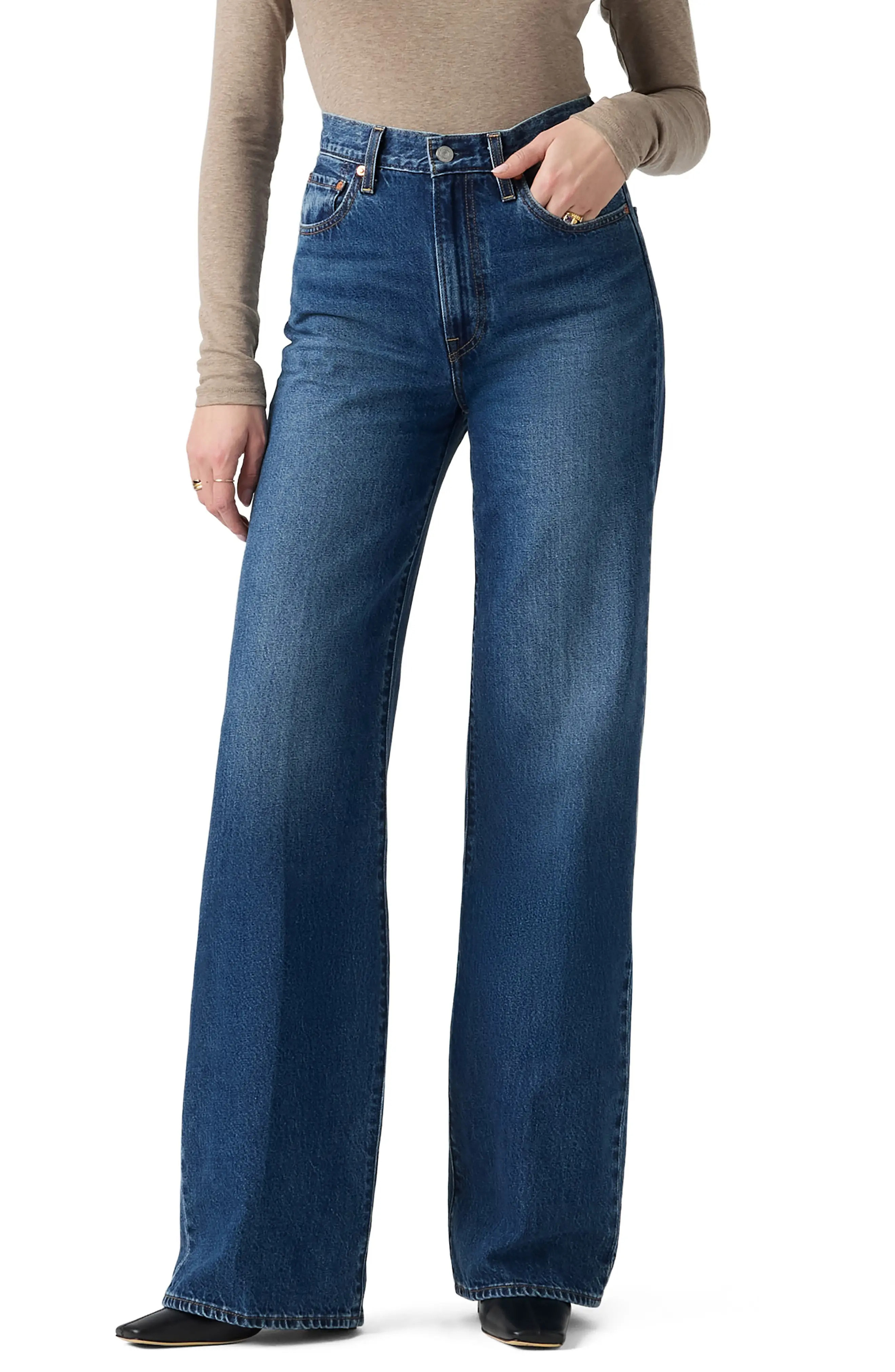 Levi's Ribcage High Waist Wide Leg Jeans (Women) | Nordstrom | Nordstrom