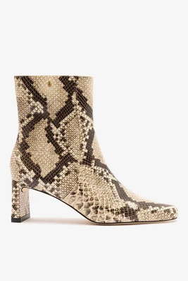 Alexis Boot Neutral Snake Leather | Larroude