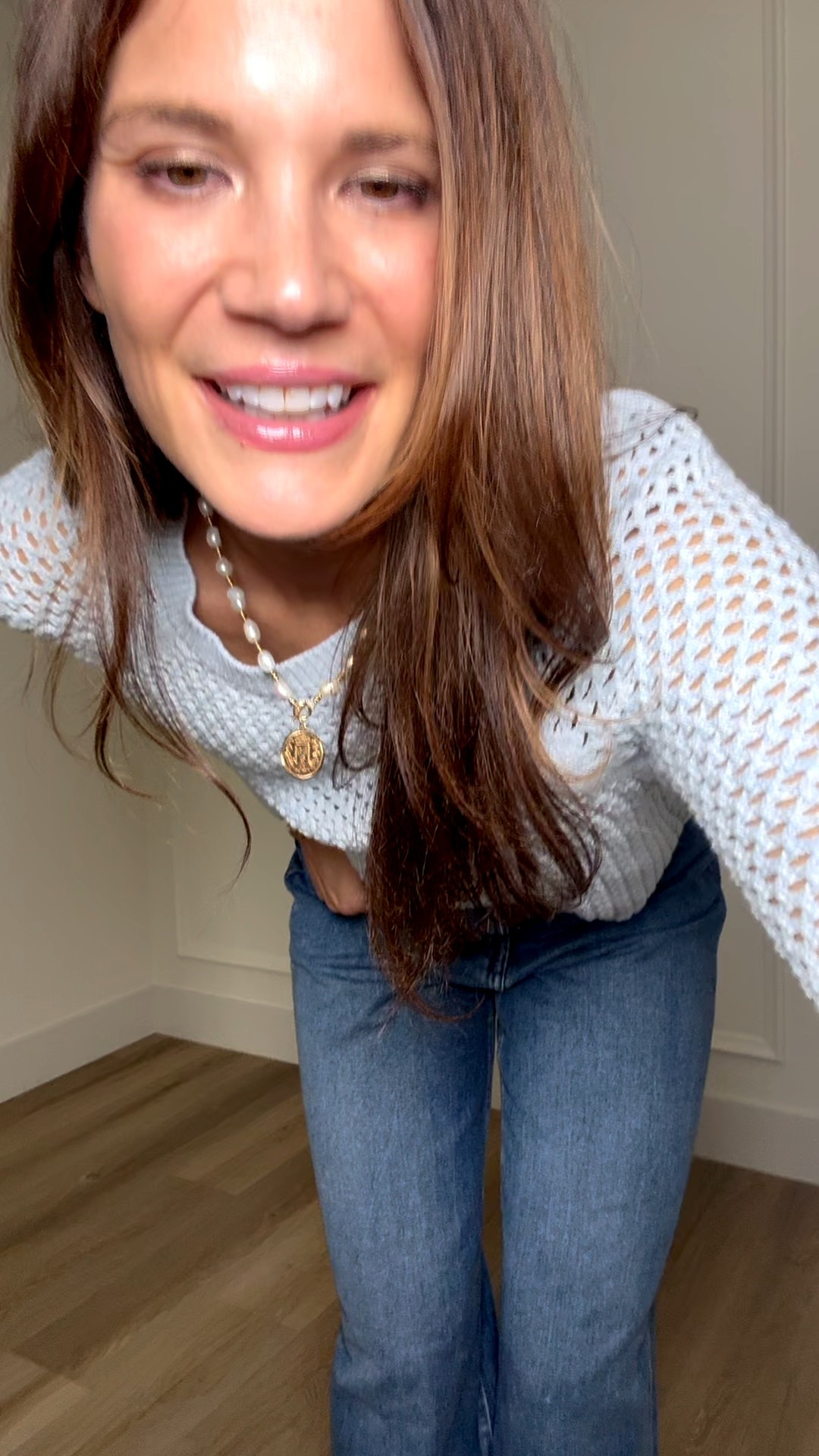 This open stitch blue sweater is such a cute lightweight layer for spring. Paired with wide leg jeans, it creates the perfect relaxed but put together outfit for cooler mornings or casual days out.

blue sweater outfit, open stitch sweater, wide leg jeans outfit, casual spring outfit, lightweight spring sweater, relaxed denim outfit, everyday casual style, effortless spring fashion, Stang and co

#LTKSpringSale #LTKootd #LTKTall