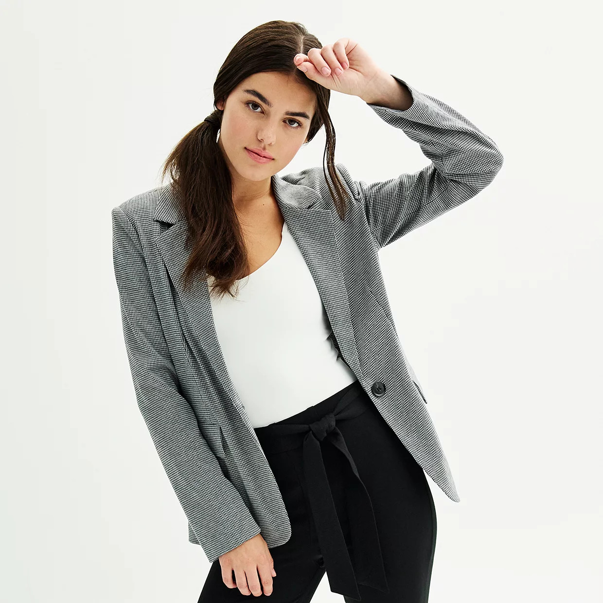 Juniors' SO® One Button Blazer | Kohl's