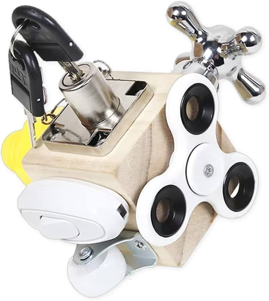 Aoumi Busy Cube for Kids Sensory Busy Board Travel Toy for Toddlers 1 2 3 Years Old Educational L... | Amazon (US)