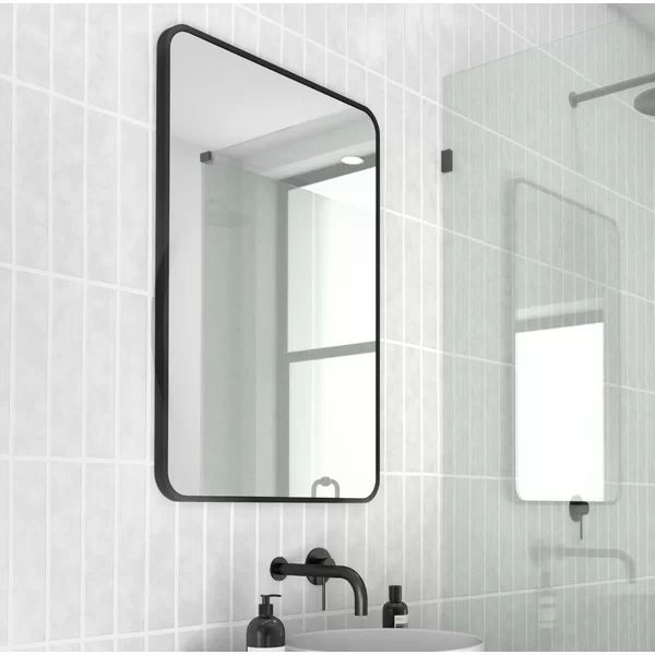 Radius Corner Modern & Contemporary Bathroom/Vanity Mirror | Wayfair Professional