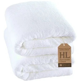 Hawmam Linen White Hand Towels For Bathroom - Luxury 16' x 29' 600 GSM 100% Turkish Cotton - Soft... | Walmart (US)