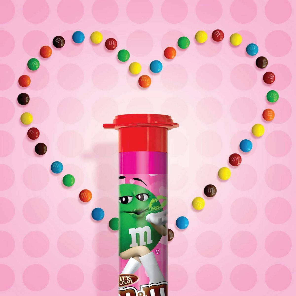 M&M's Valentine's Milk Chocolate Tube - 1.77oz | Target