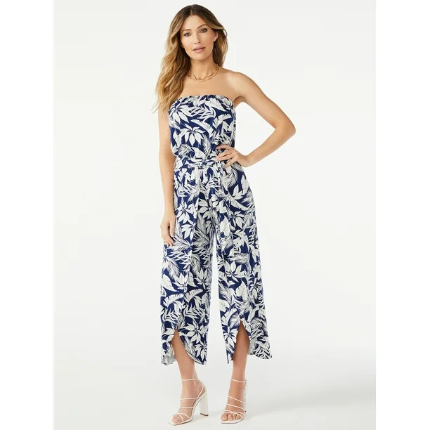 Sofia Jeans by Sofia Vergara Women's Strapless Jumpsuit - Walmart.com | Walmart (US)