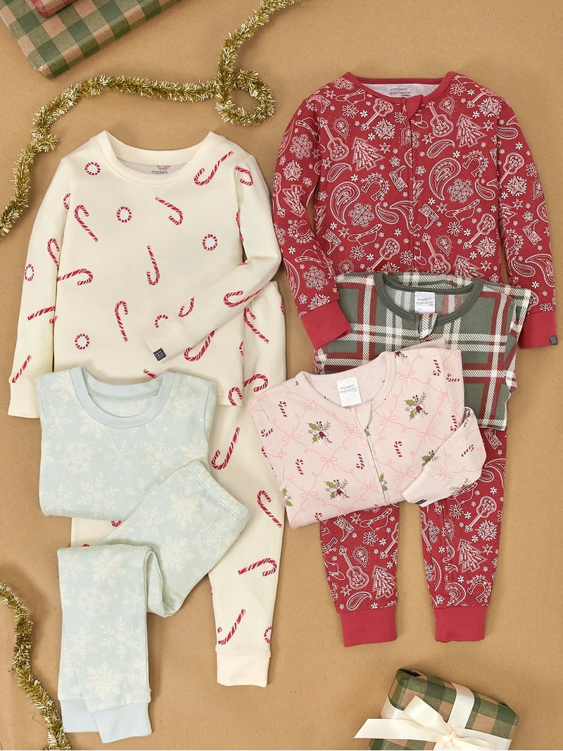 Modern Moments by Gerber Christmas One-Piece Pajama, Sizes 12 Months - 5T | Walmart (US)