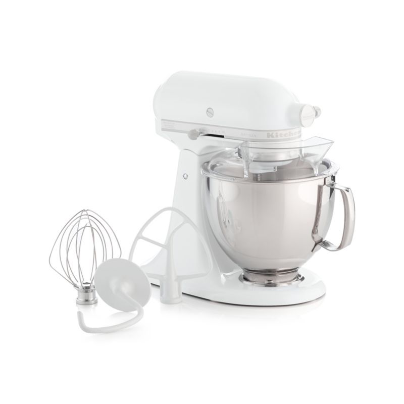 KitchenAid KSM150PSWW Artisan White On White Stand + Reviews | Crate and Barrel | Crate & Barrel