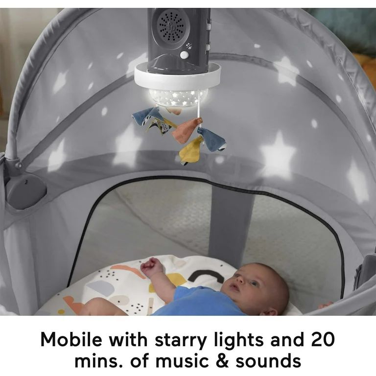 Fisher-Price Deluxe on-the-go Projection Dome Portable Bassinet and Infant Play Space, Unisex | Walmart (US)