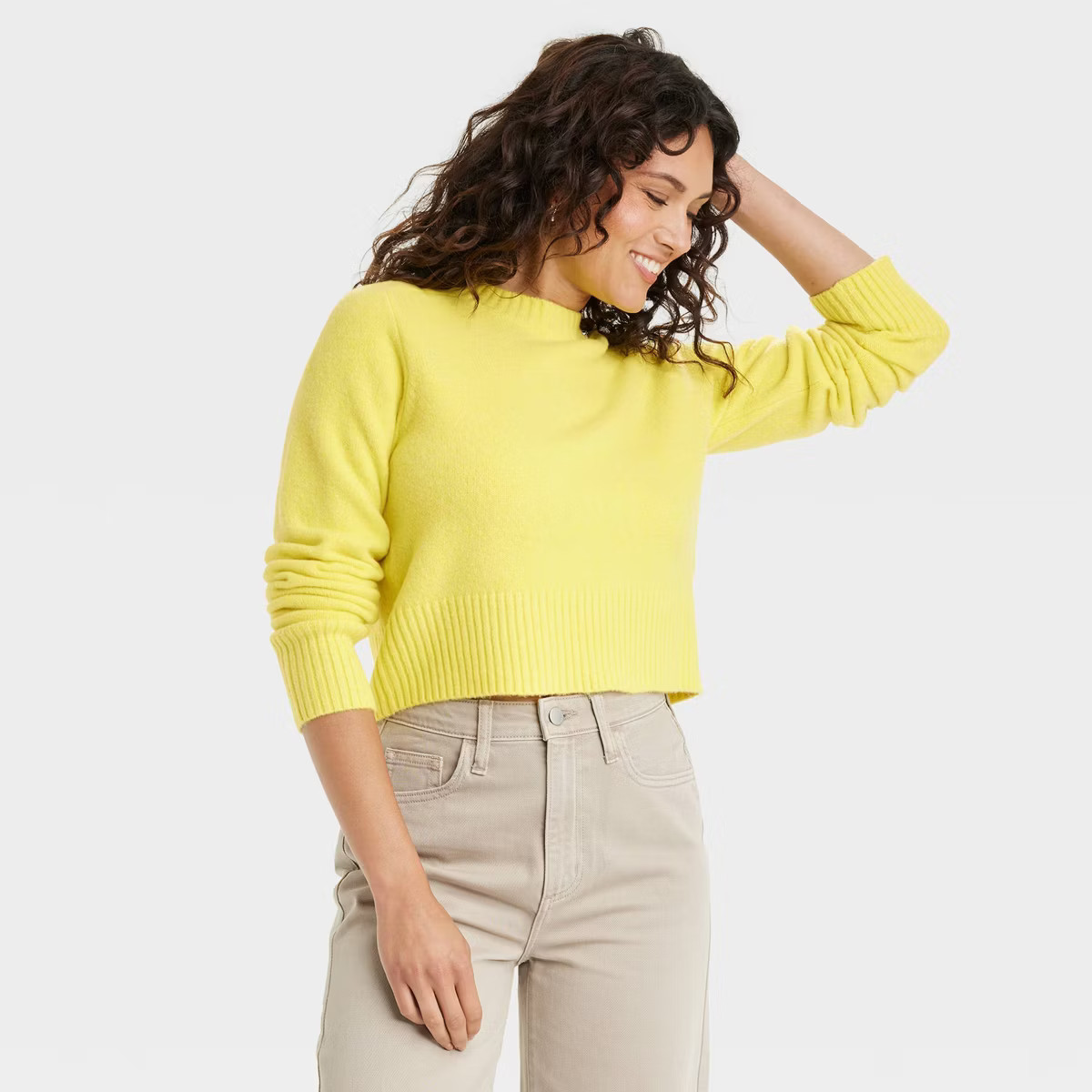 Women's Crew Neck Cashmere-Like Pullover Sweater - Universal Thread™ | Target