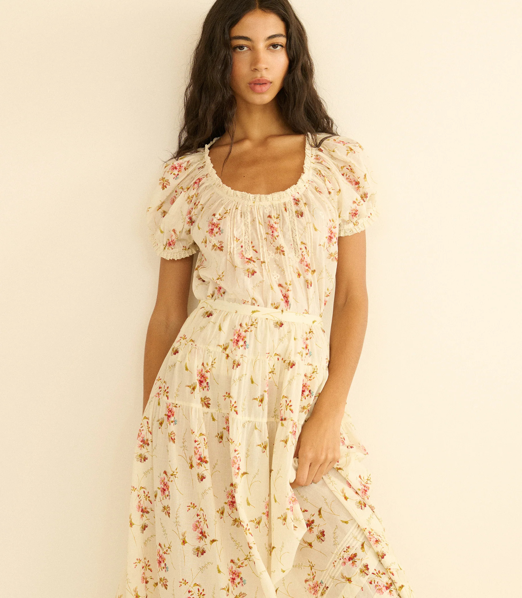 Frederica Top - Blanc Prairie Rose | DÔEN | DOEN