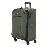 SWISSGEAR Stride Expandable Carry-On Spinner Luggage, Olive Green, 8 Wheels and Built-in TSA Lock | Walmart (US)