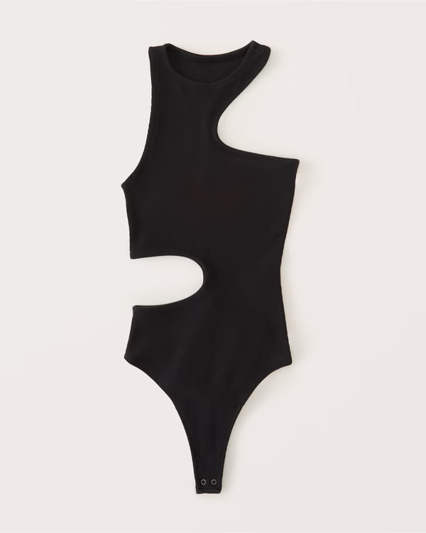 Women's Asymmetrical Cutout Bodysuit | Women's Tops | Abercrombie.com | Abercrombie & Fitch (US)