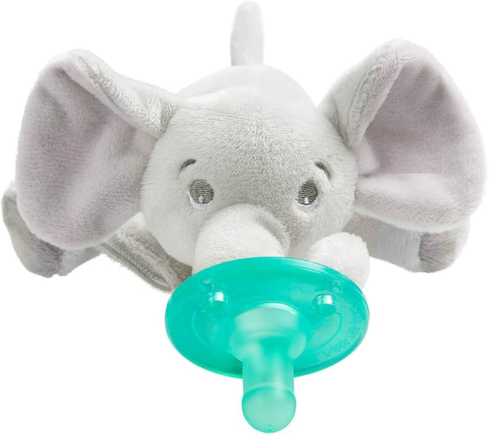Philips AVENT Soothie Snuggle Pacifier Holder with Detachable Pacifier, 0m+, Elephant, SCF347/03-... | Amazon (US)