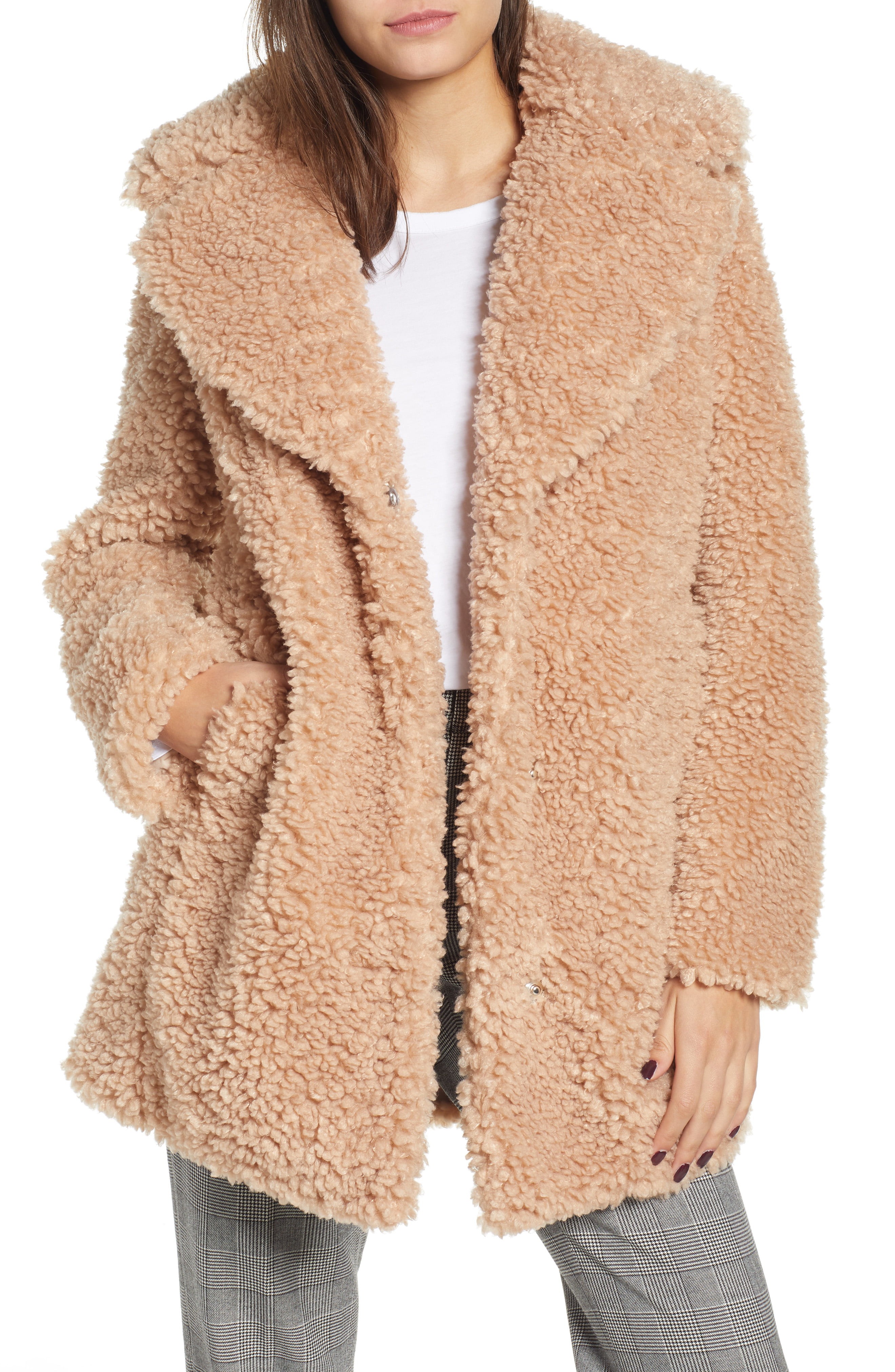 kensie Faux Shearling Coat | Nordstrom