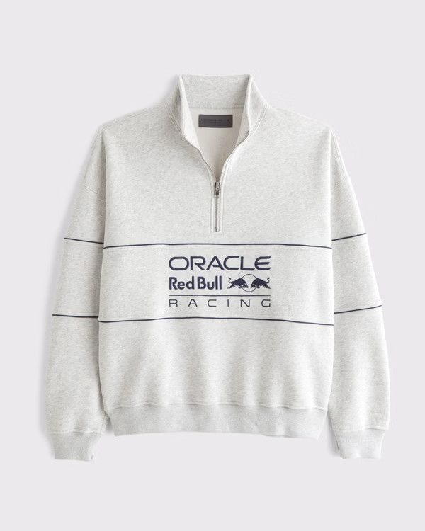 Men's Oracle Red Bull Racing Graphic Half-Zip Sweatshirt | Men's Tops | Abercrombie.com | Abercrombie & Fitch (US)