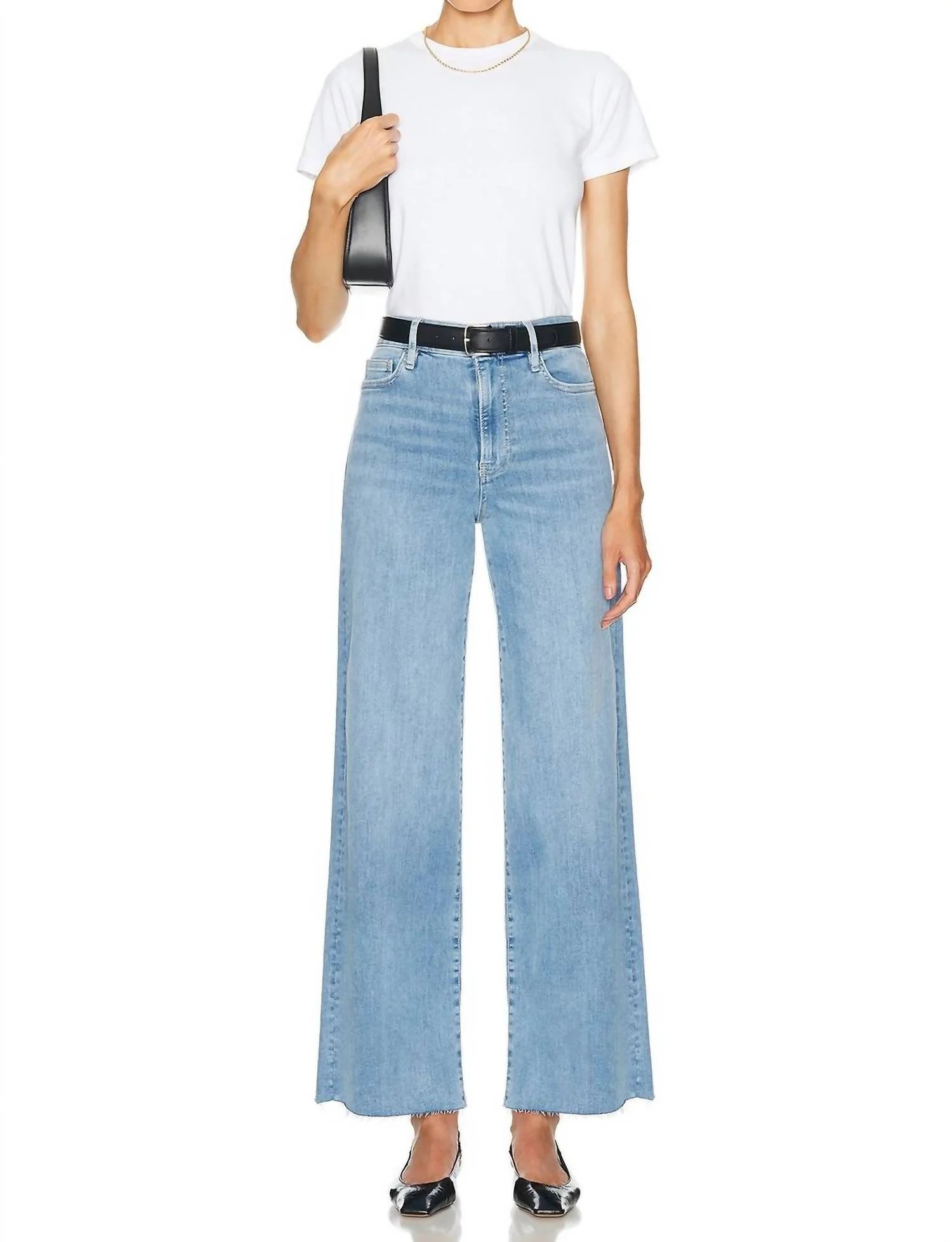 Le Slim Palazzo Fray Jeans In Clearwater | Shop Simon