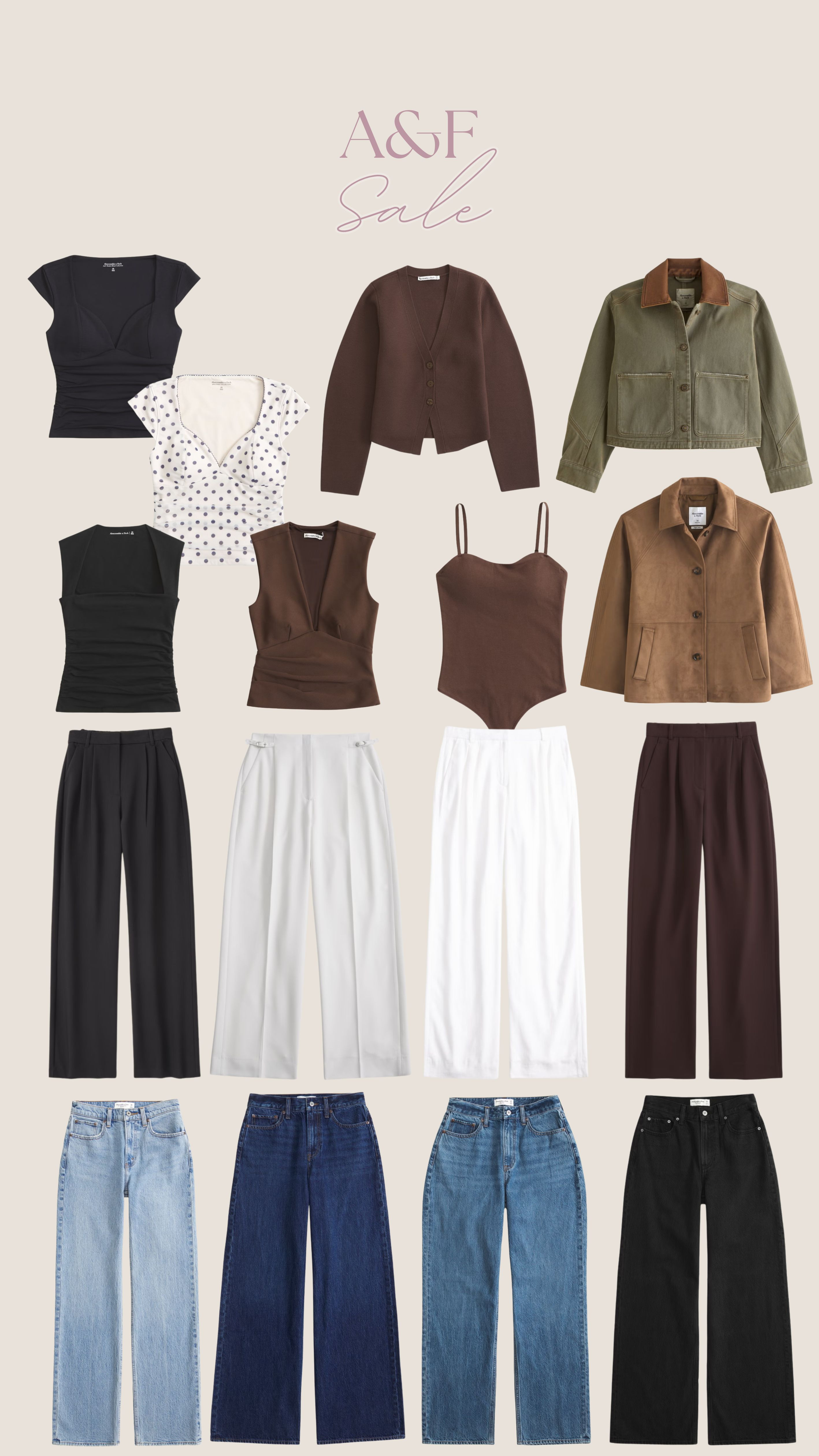 My faves in the Abercrombie sale ✨25% off all jeans, 15% off almost everything else, PLUS an additional exclusive 15% off with the code AFxLTK 🩵
 

 #LTKautumn #LTKjeans #LTKsale