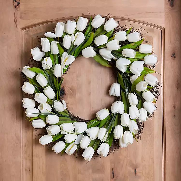 White Tulip Wreath | Kirkland's Home