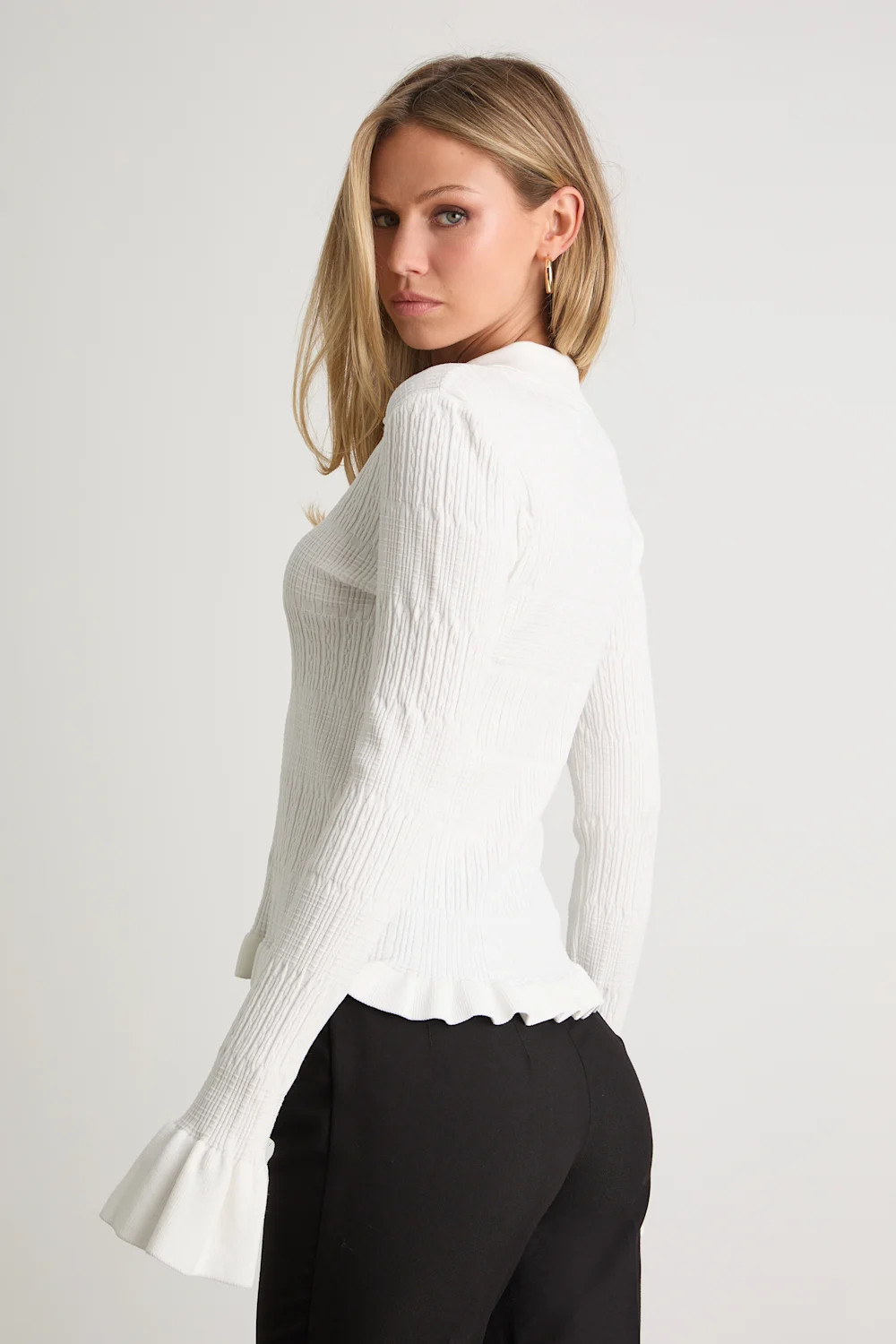 Arlinda Ivory Knit Textured Cardigan Sweater Top | Lulus
