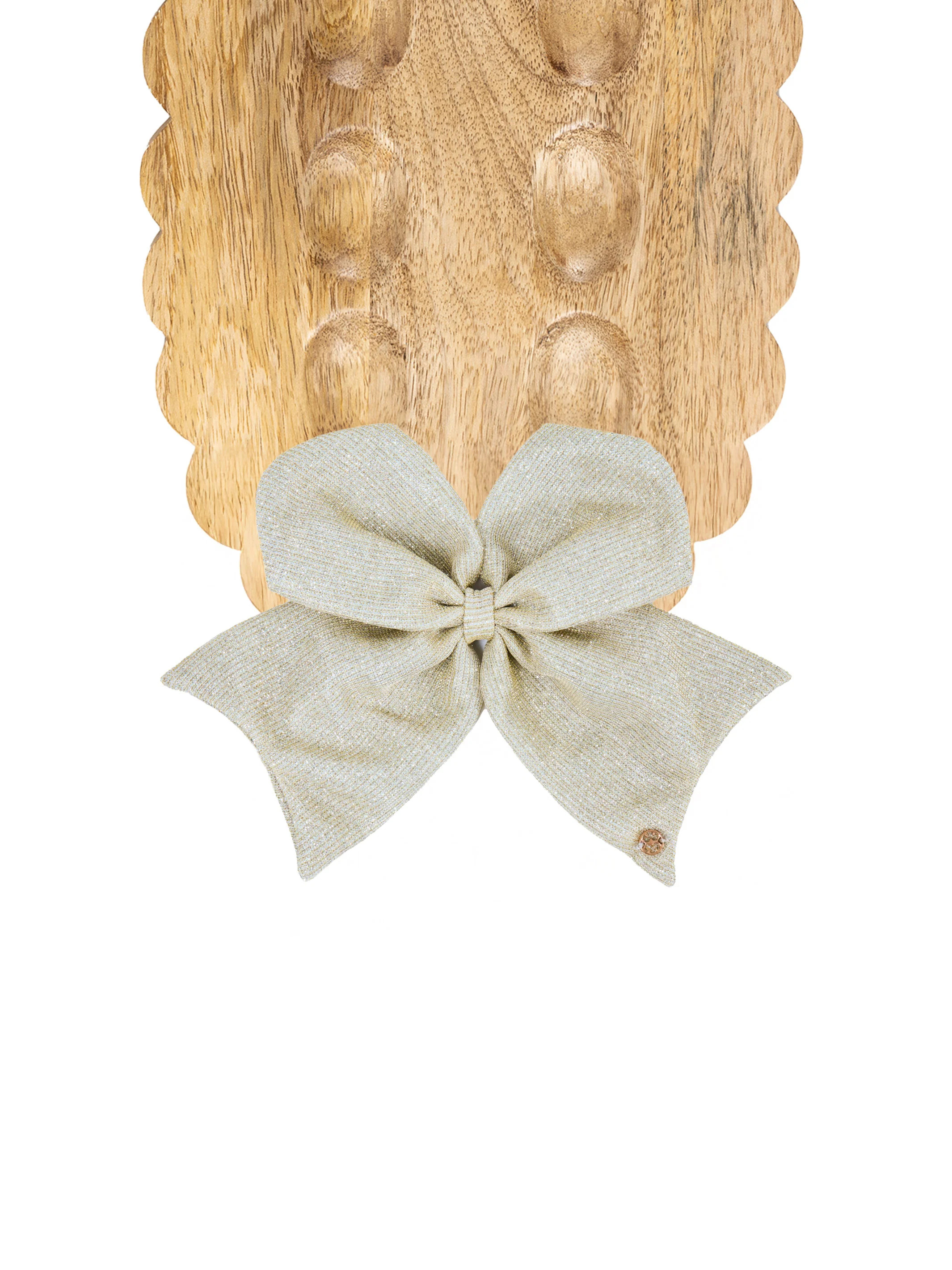 Magnetic Bow | Metallic Silver | Mary Square