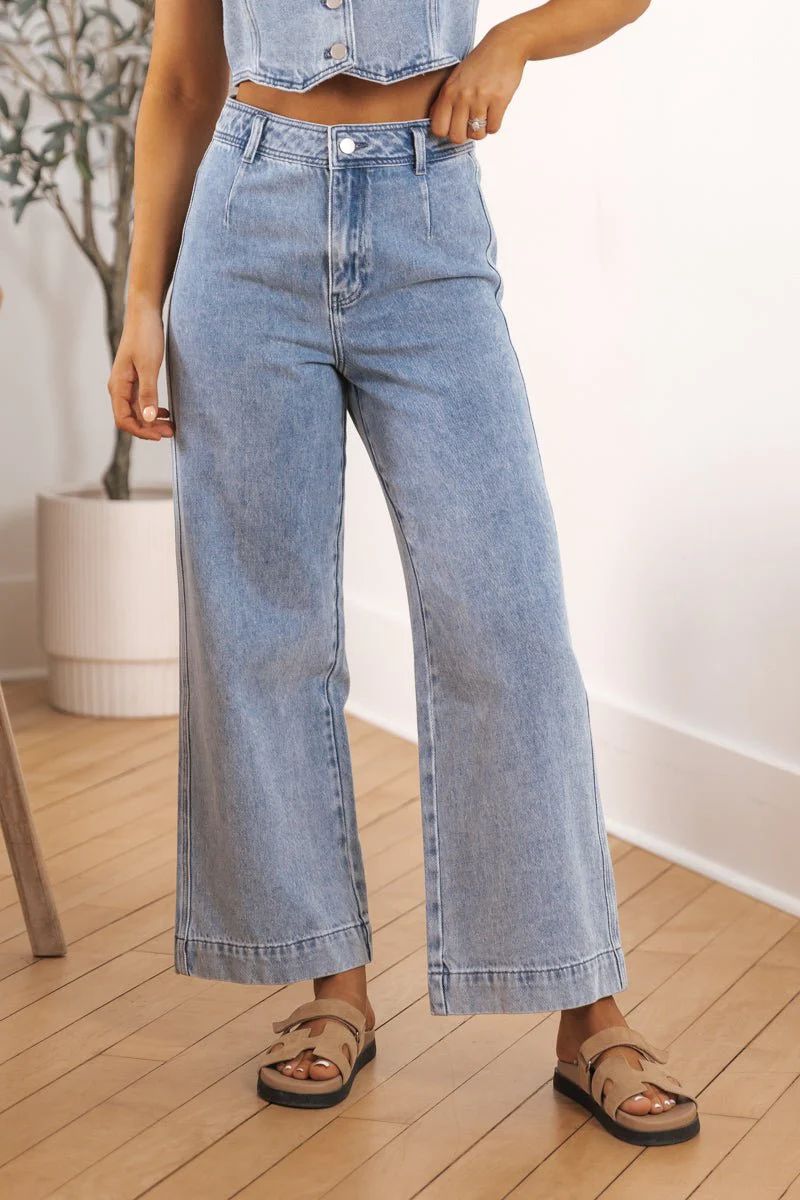 Denim Wash Wide Leg Jeans | Magnolia Boutique