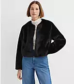 Modern Faux Fur Jacket | LOFT