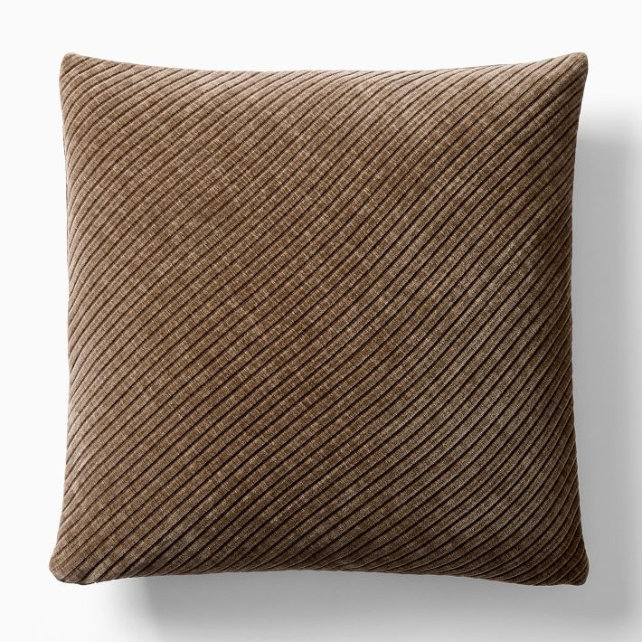 Corded Bias Velvet Pillow Cover | West Elm (US)