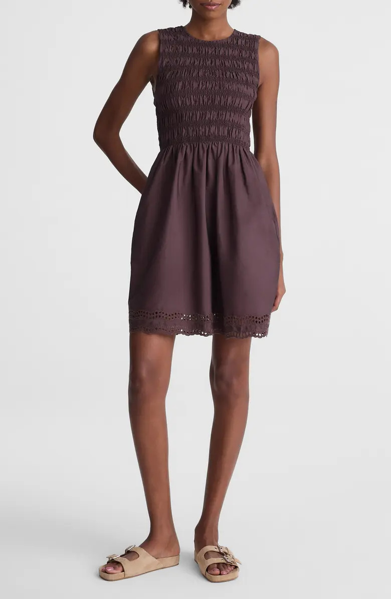 The Embroidered Melody Smocked Minidress | Nordstrom