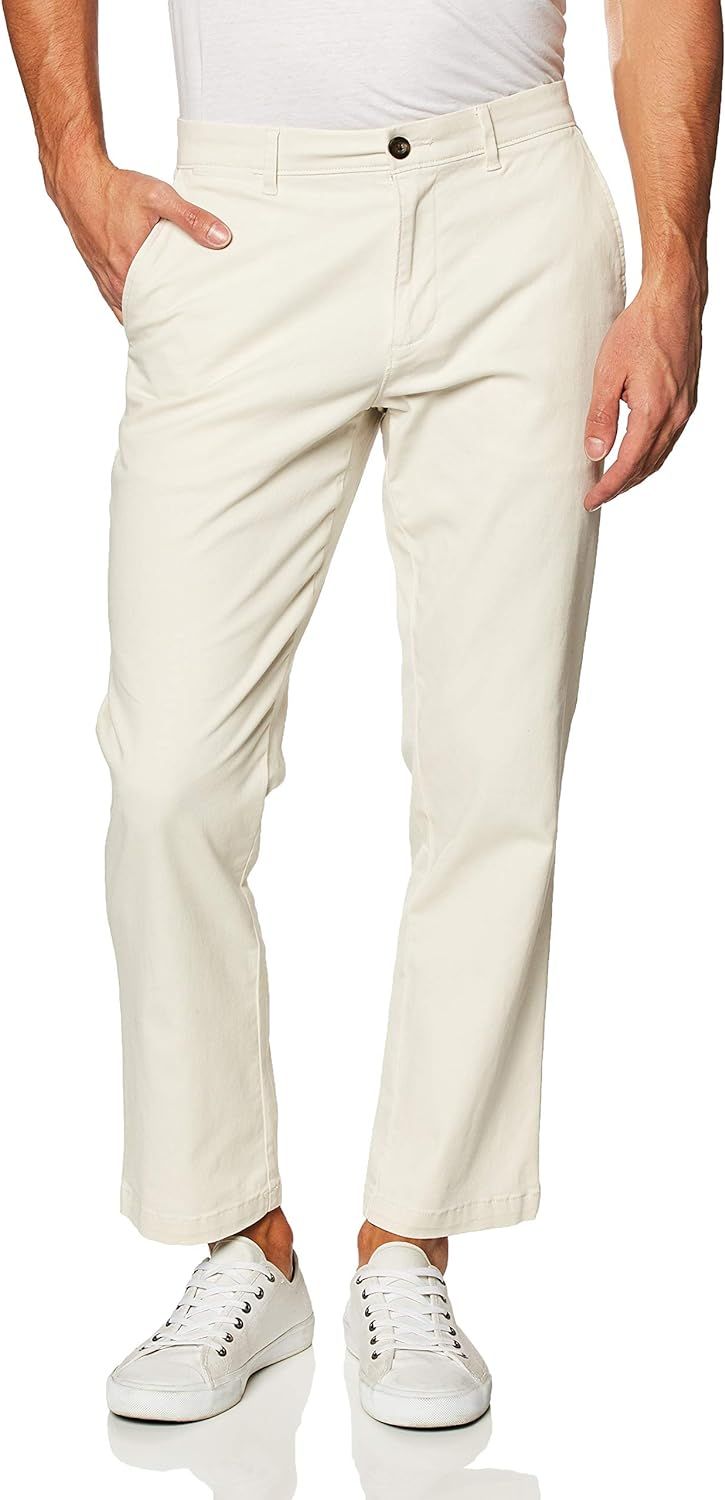 Amazon Essentials Men's Classic-Fit Casual Stretch Khaki Pant, Stone, 35W x 29L | Amazon (US)