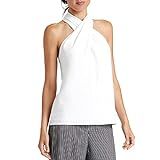 HALSTON Women's Blouse, Linen White, 0 | Amazon (US)