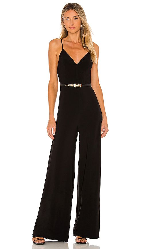 Norma Kamali Slip Jumpsuit in Black. - size L (also in M,S,XS) | Revolve Clothing