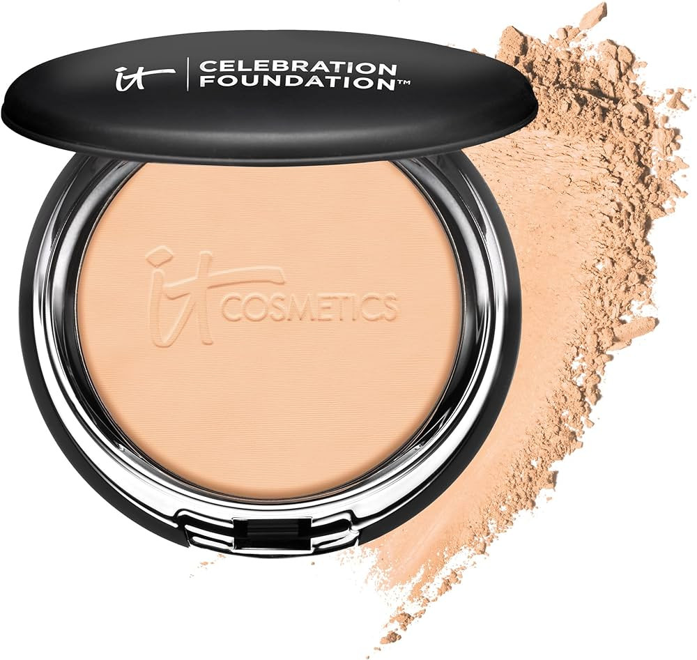 IT Cosmetics Celebration Foundation - Full-Coverage, Anti-Aging Powder Foundation - Blurs Pores, ... | Amazon (US)