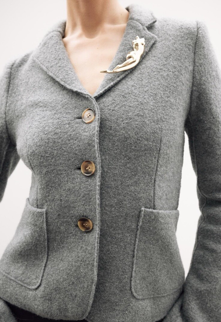 ZARA WOMAN NWT SS24 METAL TORSO BROOCH GOLDEN 1856/052 SALE | eBay US