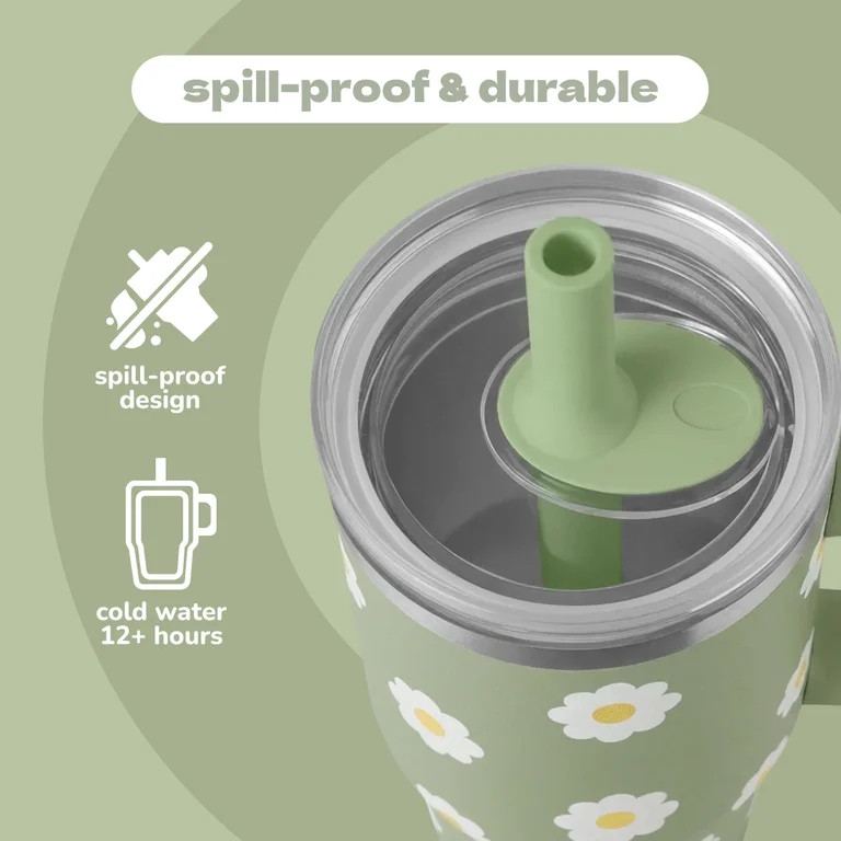 YAYA My First Travel Tumbler for Toddlers 3+ with Reusable Straw and Spill-Safe Lid, 12oz, Daisie... | Walmart (US)
