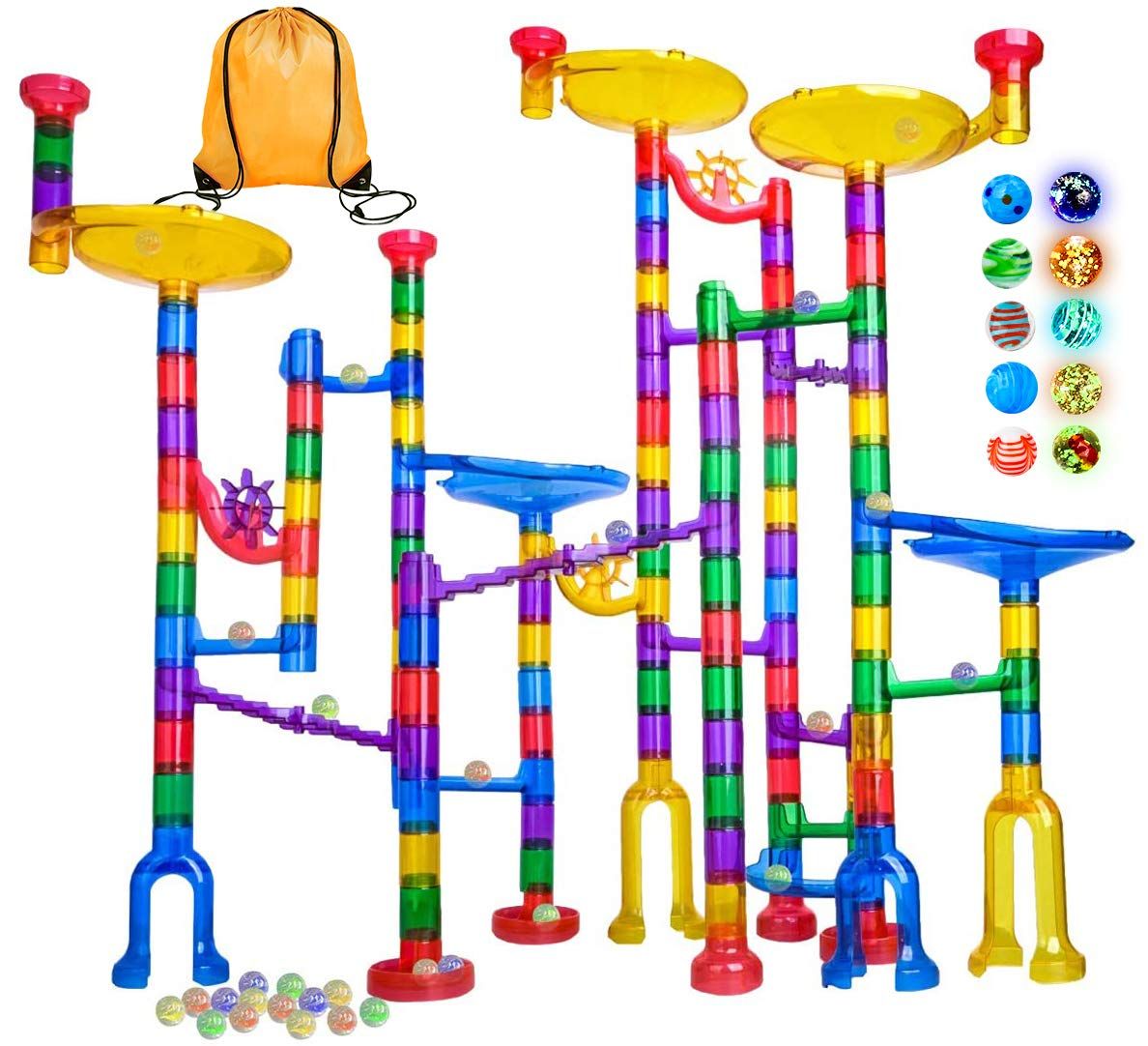 Amazon.com: Meland Marble Run - 132Pcs Marble Maze Game Building Toy for Kid, Marble Track Race S... | Amazon (US)