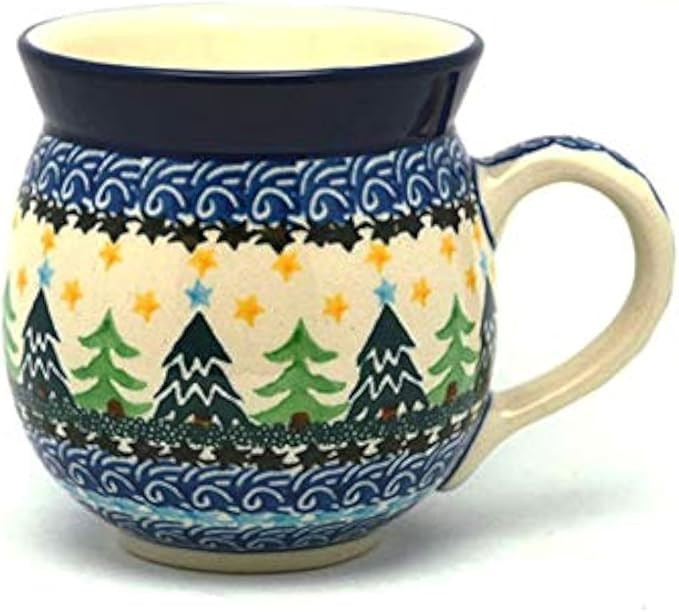 Polish Pottery Mug - 11 oz. Bubble - Christmas Trees | Amazon (US)