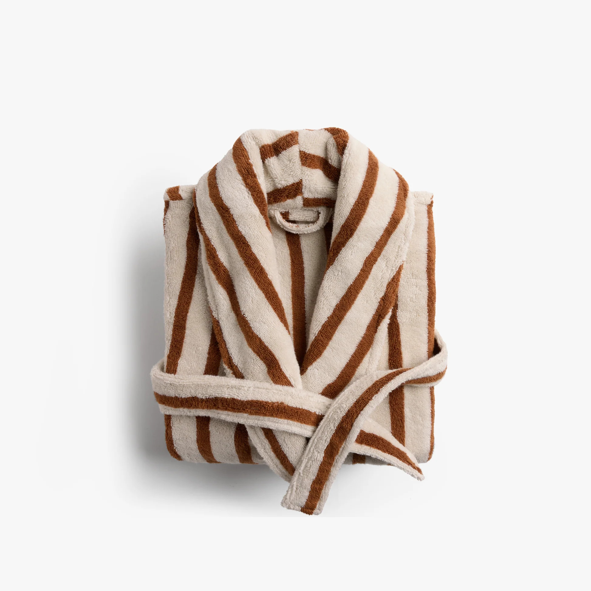 Terry Stripe Robe (Bone and Tobacco) | Parachute