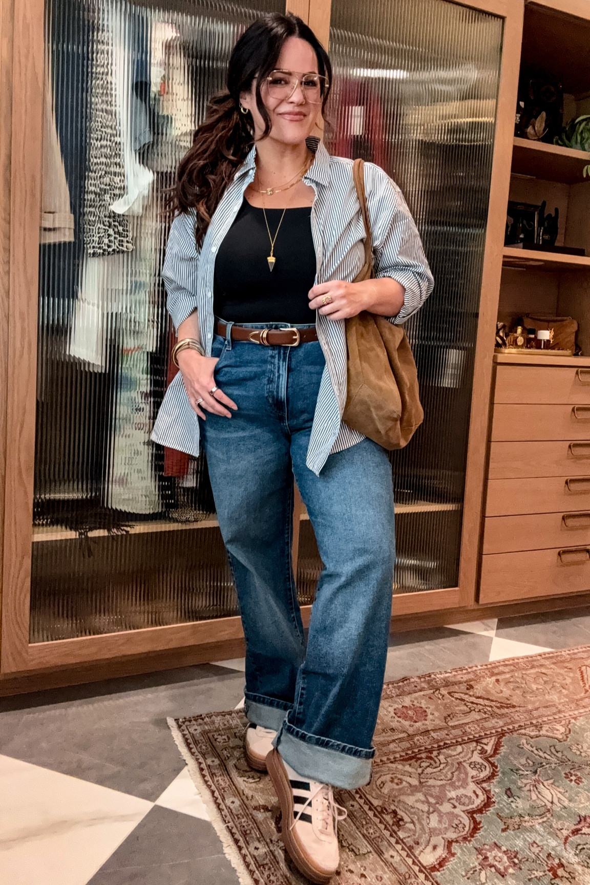 Midsize teacher casual Friday outfit idea 
Button down xl 
Tank xl
Belt xl 
Jeans are stretchy and so comfy xl 
@walmartfashion #walmartpartner 

#LTKSeasonal #LTKBacktoSchool #LTKMidsize