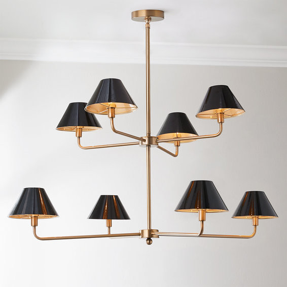 Chris Loves Julia Edie Two-Tier Chandelier - 8 Light | Shades of Light
