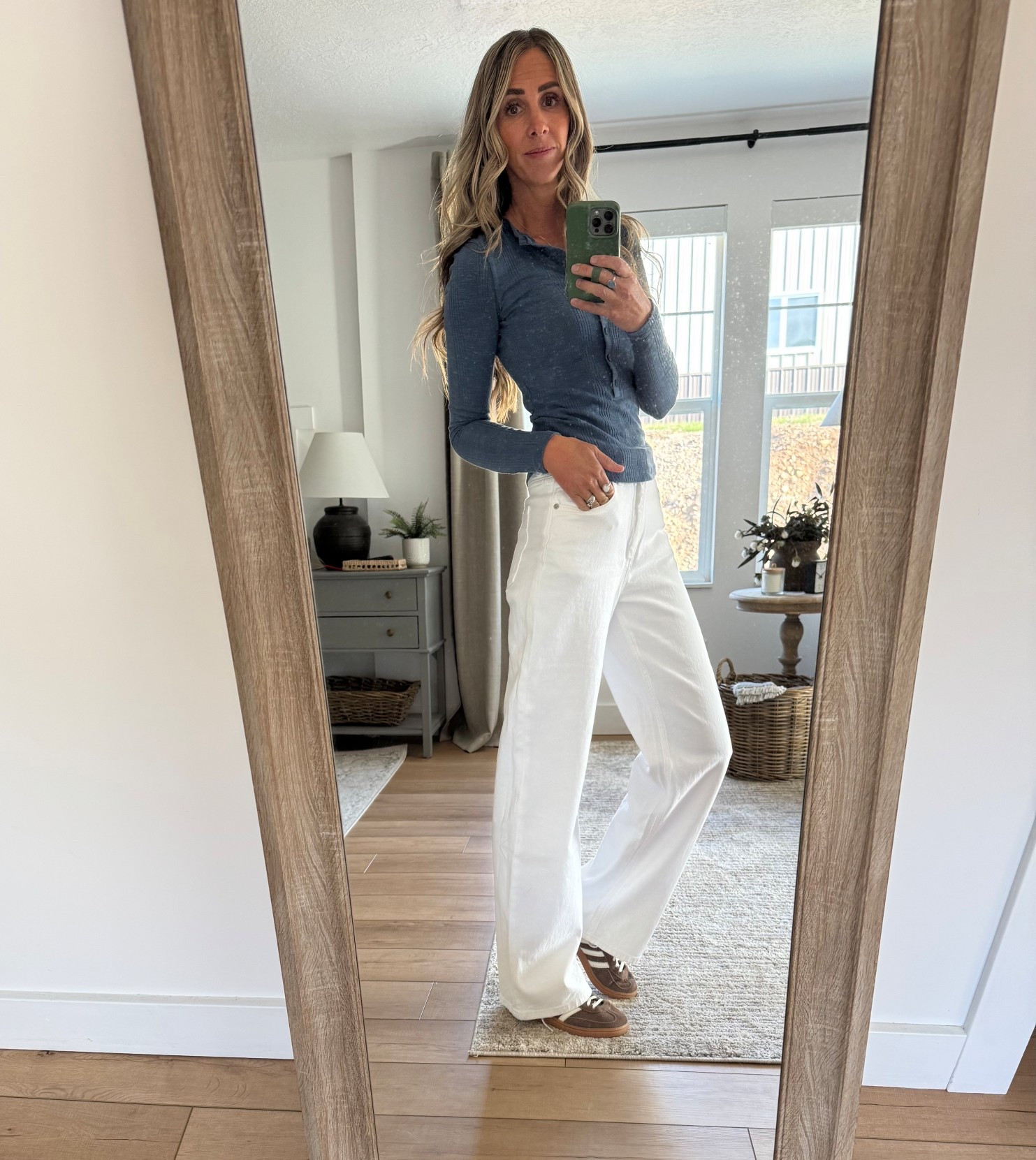 These brown sambas go with everything! And I’m not embarrassed to say I have this Henley top in 6 different colors!🤣

#LTKFindsUnder50 #LTKSaleAlert #LTKStyleTip